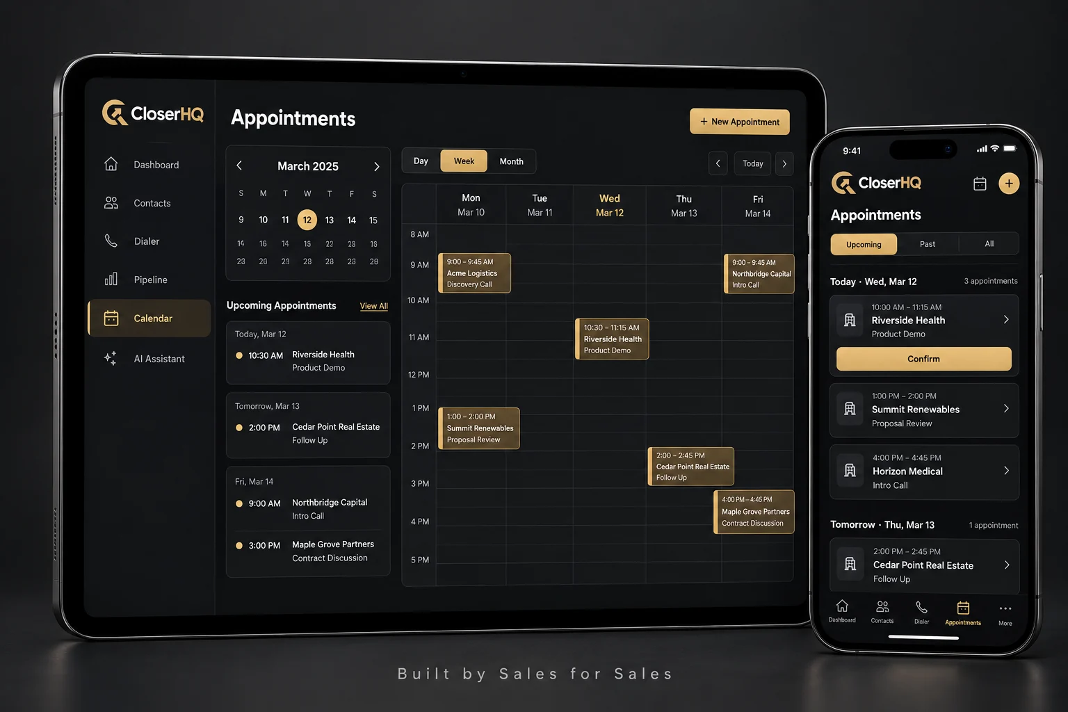 Turn interest into an appointment. — iPad and iPhone interface concepts