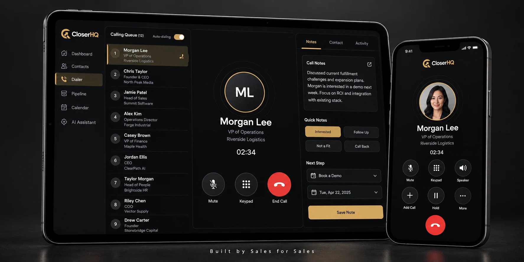 From contact to conversation. — iPad and iPhone interface concepts
