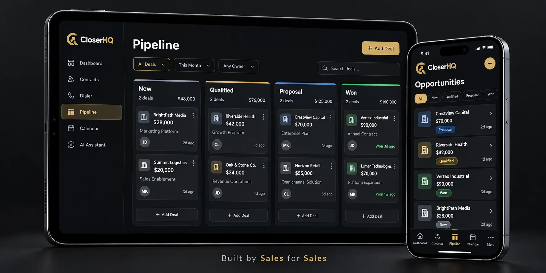 See the whole opportunity. — iPad and iPhone interface concepts